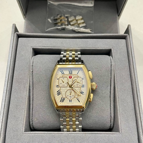 Michele Releve Two Tone Gold & Silver Watch - Picture 4 of 16